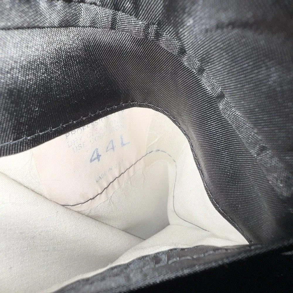 Vintage Brooks Brothers Tuxedo Jacket 44L Black Satin Lapel Made USA Formal